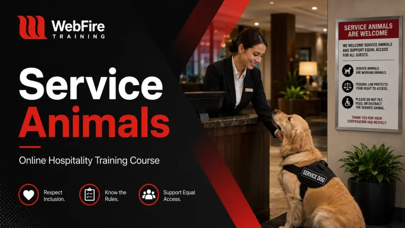 Service Animals hotel safety training course